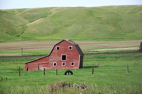 photo of house in a field