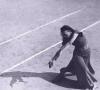 Martha Hill improvises on Bennington’s tennis courts, 1936.