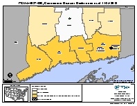 Map of declared counties for [Connecticut Hurricane Sandy (DR-4087)]