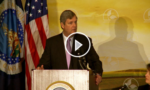VIDEO: Agriculture Secretary Tom Vilsack told USDA's annual Agricultural Outlook Forum that many of the risks faced today by U.S. agriculture are man-made, but resolvable.