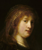 Image: Rembrandt van Rijn, Saskia van Uylenburgh, the Wife of the Artist, probably begun 1634/1635 and completed 1638/1640, Widener Collection, 1942.9.71