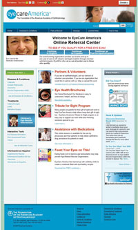 Screenshot of Online Referral Center