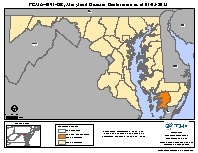 Map of declared counties for [Maryland Hurricane Sandy (DR-4091)]