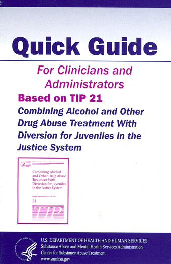 Combining Alcohol and Other Drug Abuse Treatment With Diversion for Juveniles in the Justice System
