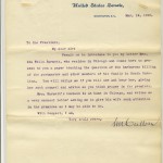 Letter from Republican Senator Shelby Moore Cullom introducing Ida Wells Barnett