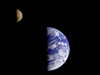Earth and moon