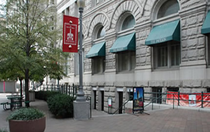 East entrance  on the 11th Street side