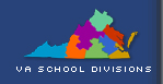 Map of Virginia regions and school divisions