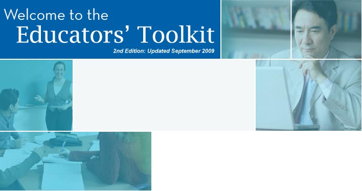 Welcome to the Educators' Toolkit