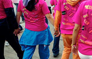 People on a demonstration for rights for sex-worker.