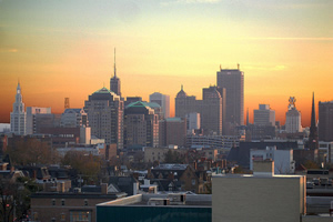 Buffalo, New York skyline.