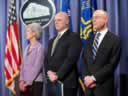 Health and Human Services Secretary Kathleen Sebelius; FBI Executive Assistant Director Shawn Henry; and Health and Human Services Inspector General Daniel R. Levinson joined Attorney General Eric Holder in announcing the largest federal health care fraud takedown in our nation's history.