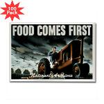 FOOD COMES FIRST Rectangle Magnet (100 pack)