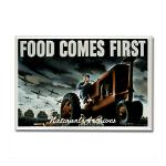 Food Comes First Rectangle Magnet