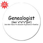 Genealogist 3&quot; Lapel Sticker (48 pk)