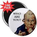 Who Are You? 2.25&quot; Magnet (100 pack)