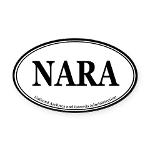 NARA Oval Car Magnet