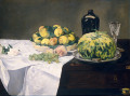 image of Still Life with Melon and Peaches