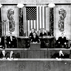 The first televised evening State of the Union Address