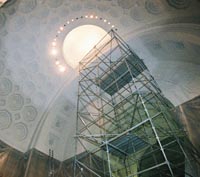Rotunda dome during painting