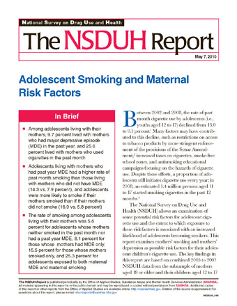 Adolescent Smoking and Maternal Risk Factors