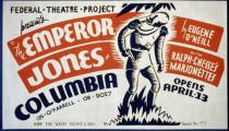 Emperor Jones poster, 1937