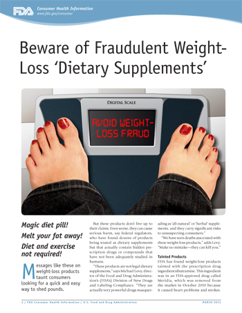 Beware of Fraudulent Weight-Loss ‘Dietary Supplements’ - (JPG)