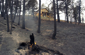 Preventative fire safety measures saved this home from a wildfire.