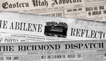 newspaper mastheads: Eastern Utah Advocate, Abilene Reflector, Richmond Dispatch