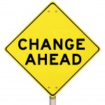 Road sign "Change Ahead"