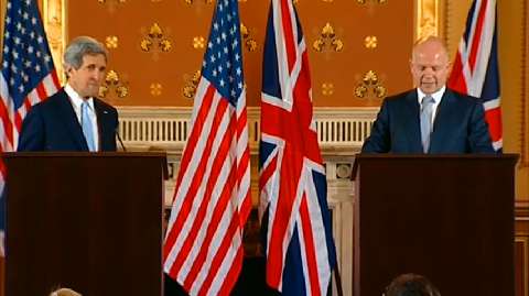 Click here to play the video Remarks With UK Foreign Secretary William Hague