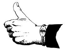 Image of a hand with its thumb up.