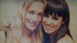 A photo of model Reeva Steenkamp with a member of the Myers family