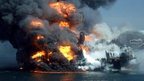 The fire at the Deepwater Horizon oil rig