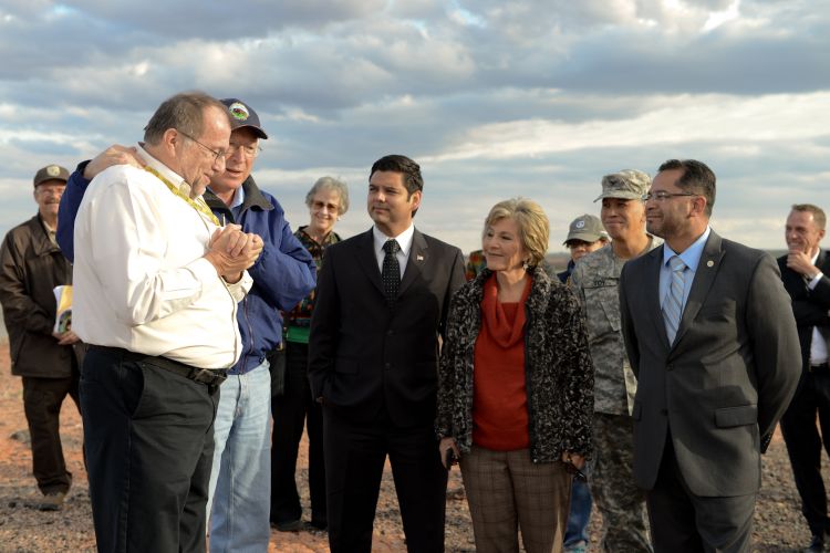Senator Boxer is briefed on local efforts to restore the Salton Sea. Photo courtesy of the Bureau of Reclamation.