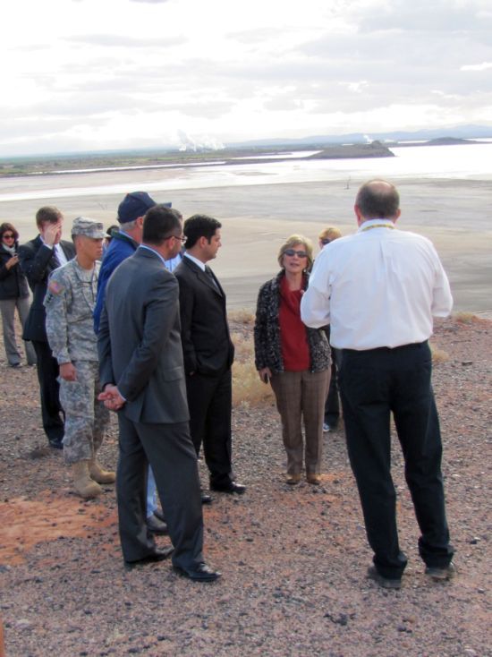 Senator Boxer is briefed on local efforts to restore the Salton Sea.