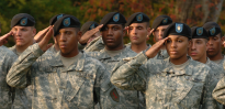 U.S. Army Soldiers saluting