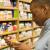 Woman looking at a pill bottle