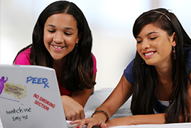 Teens at computer