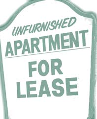Clip art of a lease sign.