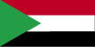 Flag of Sudan is three equal horizontal bands of red at top, white, and black, with a green isosceles triangle based on the hoist side. 2003.