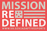 Graphic of the Adaptive Sports program saying Mission Redefined