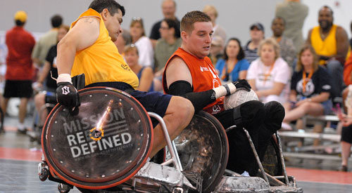 Photo of veterans playing sports