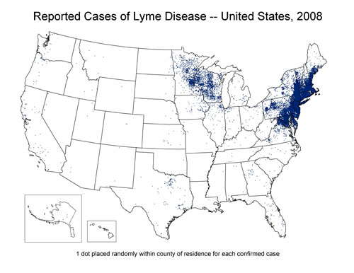 Reported Cases of Lyme Disease 2008