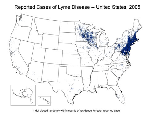 Reported Cases of Lyme Disease 2005