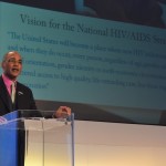 Phill Wilson, Founder/CEO of the Black AIDS Institute addresses the 2011 USCA (photo courtesy of E. Negron/NMAC)