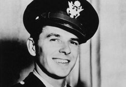 portrait of Ronald Reagan in military uniform