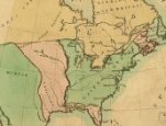 (1803) A map of North America.  This map, made by John Luffman, shows an outline view of North America.