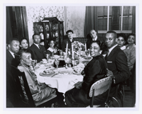 Thumbnail for: Photograph of Walter E. Washington and Family Having Dinner, 1957