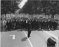 Thumbnail for: Civil Rights March on Washington, D.C. [Leaders marching.], 08/28/1963
